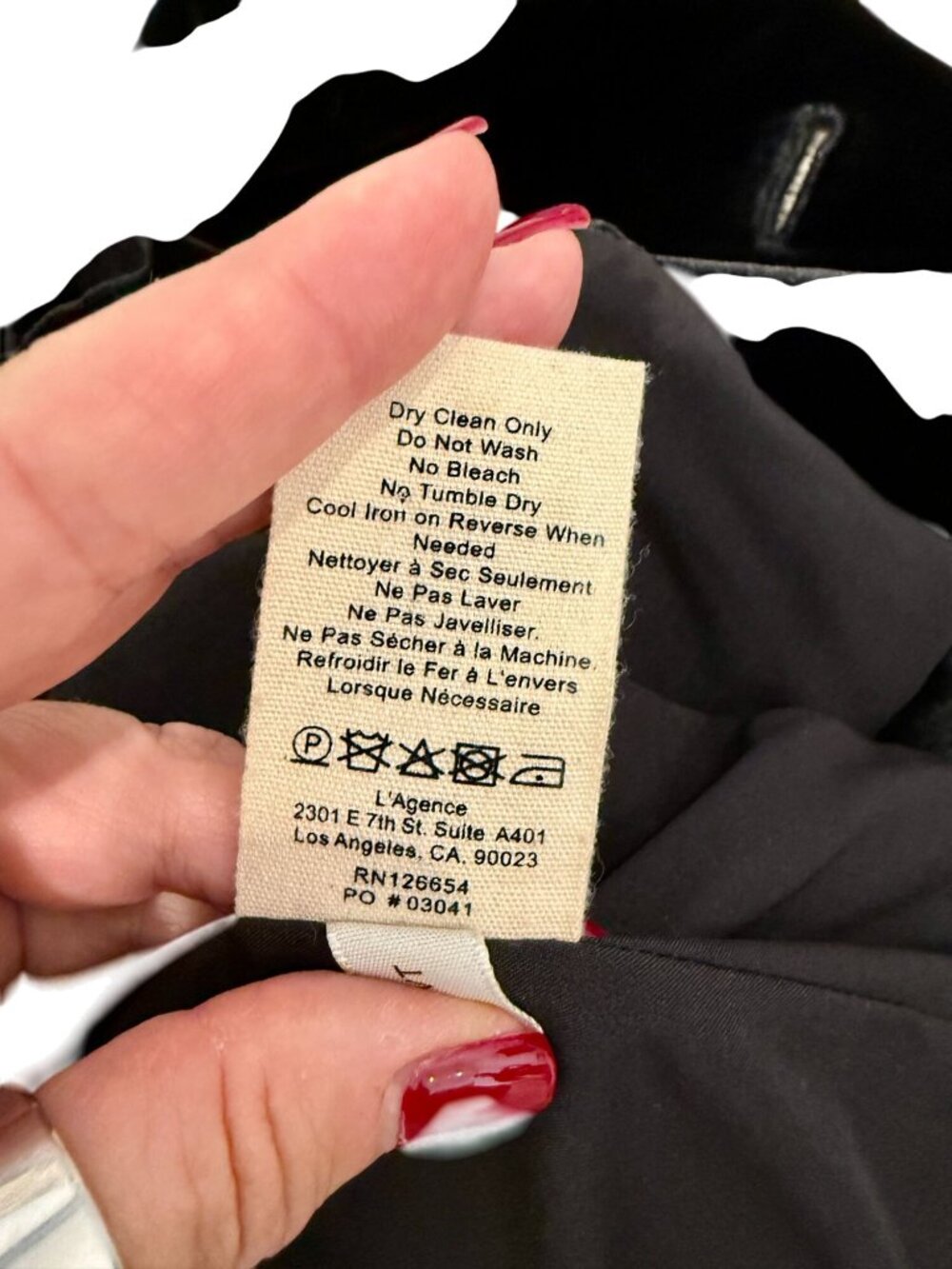 L’Agence Kenzie Velvet Blazer Jacket Black - Size 0 - Picture 6 of 11